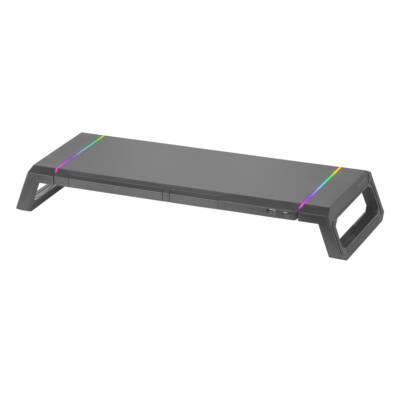 MGS-ONE Negro Soporte Monitor RGB Chroma Tamaño Ajustable Soporte Smartphone y Tablet USB Frontal 2.0