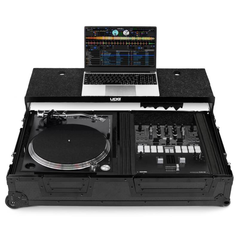 U91100BL - ULTIMATE FLIGHT CASE SINGLE TURNTABLE BATTLE/PLX-CRSS12+10'/12' MIXER PLUS