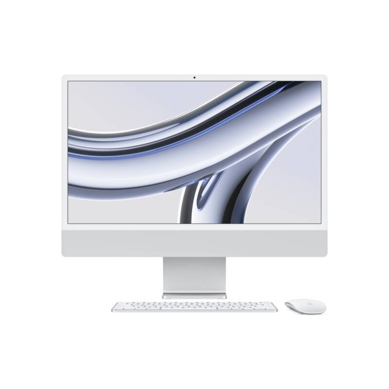 iMac Apple M M3 59,7 cm (23.5") 4480 x 2520 Pixeles 8 GB 256 GB SSD PC todo en uno macOS Sonoma Wi-Fi 6E (802.11ax) Plata