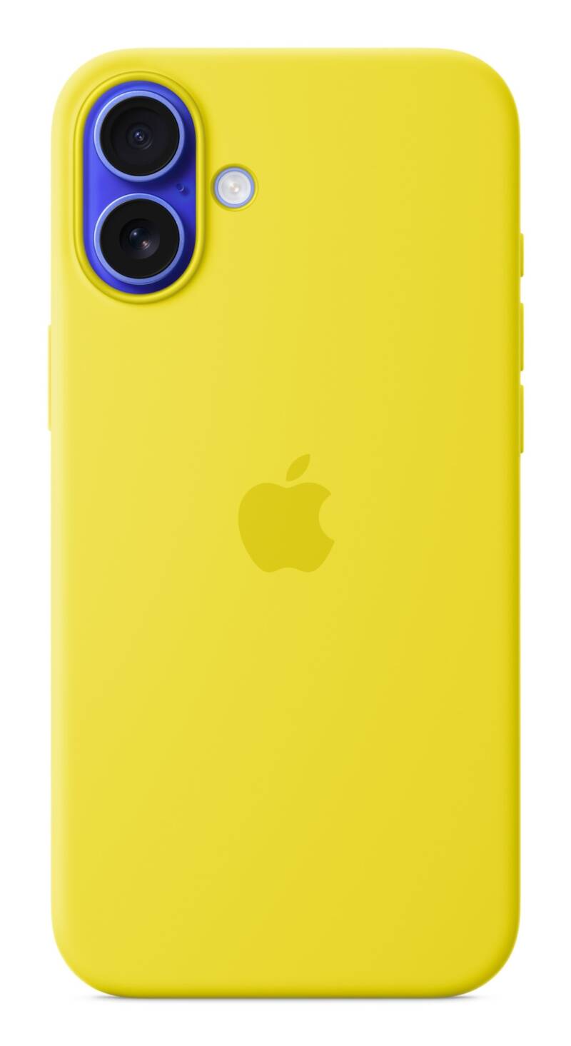 Funda de silicona con MagSafe para el iPhone 16 Plus - Amarillo carambola