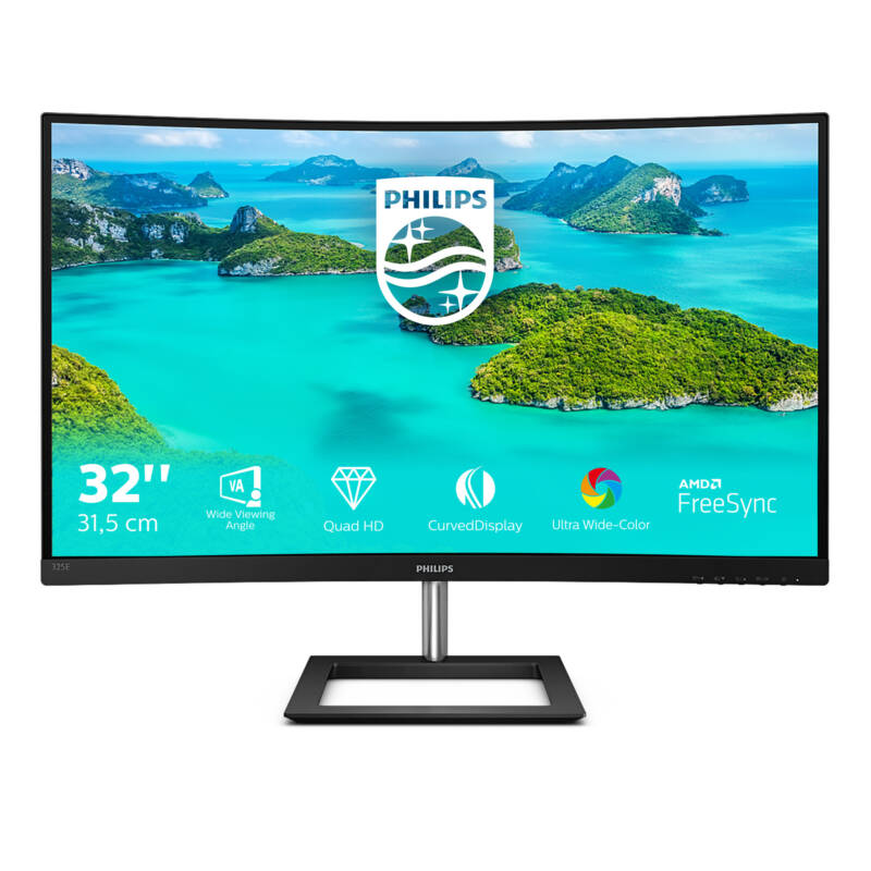 E Line 325E1C/00 pantalla para PC 80 cm (31.5") 2560 x 1440 Pixeles Quad HD LCD Negro - Imagen 2