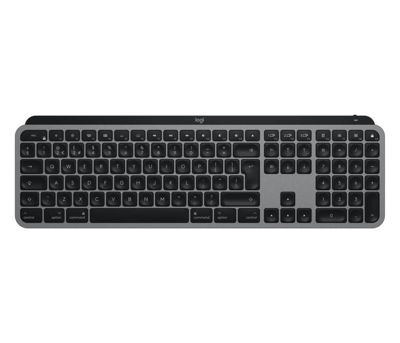 MX Keys f/ Mac teclado Oficina RF Wireless + Bluetooth QWERTY Español Gris