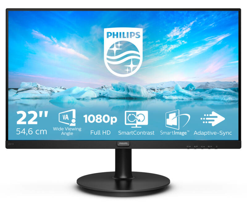 V Line 221V8A/00 LED display 54,6 cm (21.5") 1920 x 1080 Pixeles Full HD Negro - Imagen 2