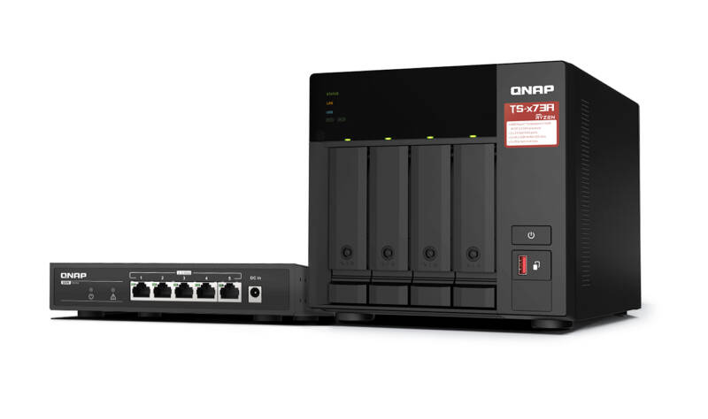 QNAP TS-473A-SW5T Pack en promoción TS-473A + QSW-1105-5T