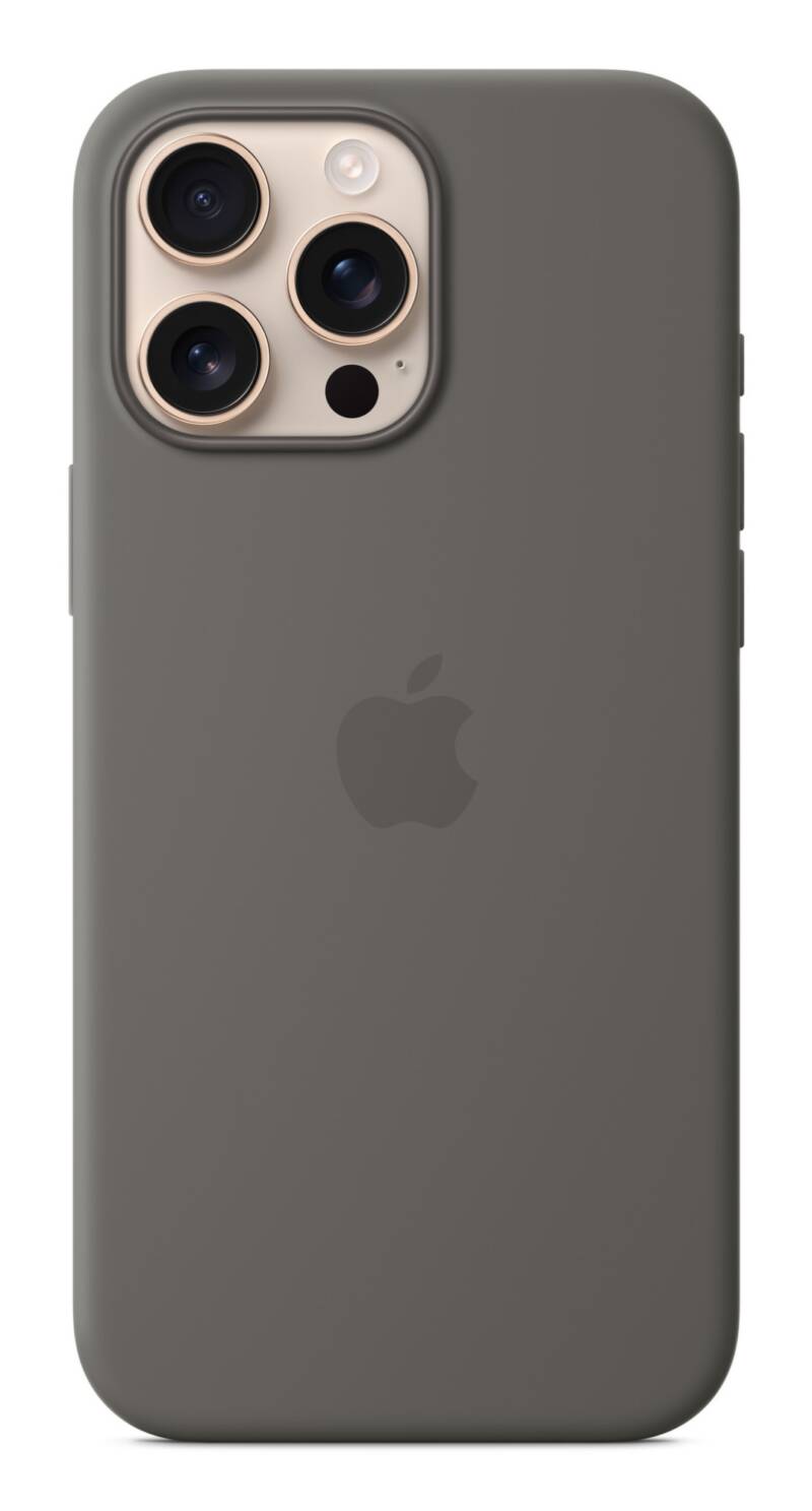 Funda de silicona con MagSafe para el iPhone 16 Pro Max - Gris piedra