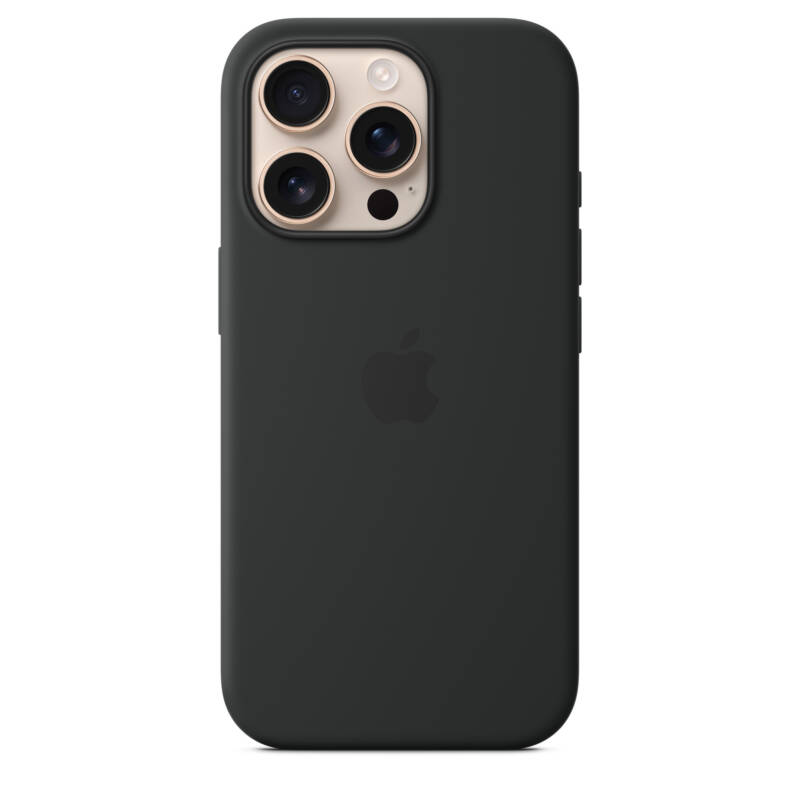 Funda de silicona con MagSafe para el iPhone 16 Pro - Negro