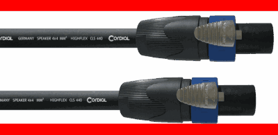 Cable Altavoz speakon 4 polos 4x 4mm² - 2,5m