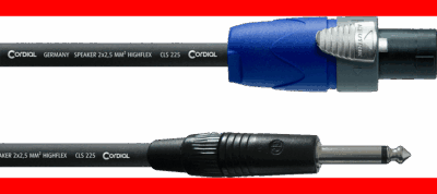 Cable Altavoz Speakon 2 polos/jack 5m