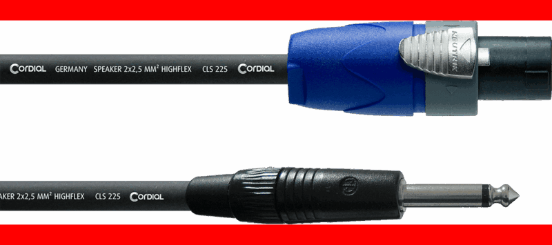 Cable Altavoz Speakon 2 polos/jack 5m