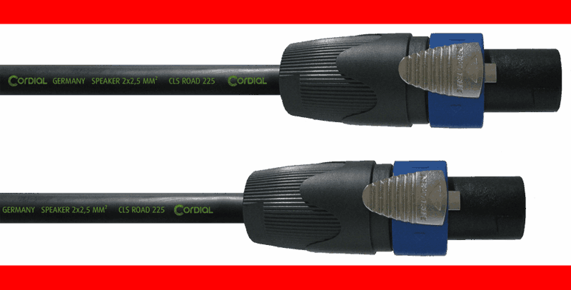 Cable para altavoz Speakon 2 polos 20m