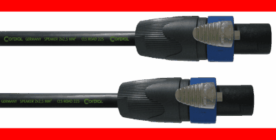 Cable para altavoz Speakon 2 polos 2,5 m