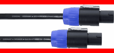 Cable para altavoz Speakon 2 puntos 10 m