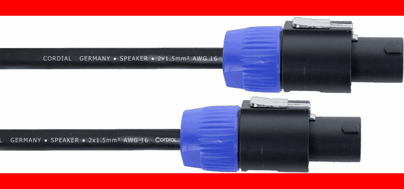 Cable para altavoz Speakon 2 puntos 10 m