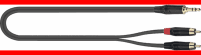 CABLE AUDIO PVC MINI JACK STEREO-RCA(x2) - 3 m
