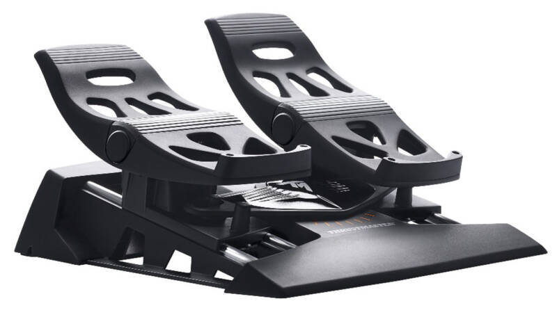 T.Flight Rudder Pedals Negro USB Pedales PC, PlayStation 4