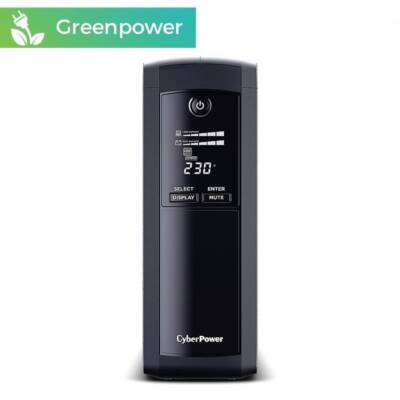 CyberPower VP1200ELCD CyberPower 1200VA 720W, 5 enchufes, LCD, Line Interactive, Green Power, Sinusoidal Simulada, formato sobremesa torre. Garantía 3 años