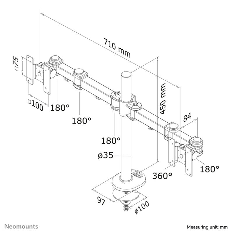 FPMA-D960DG Brazo de monitor 10-27" - Imagen 6