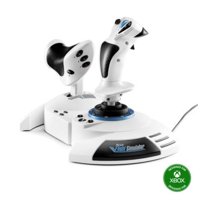 T.Flight Hotas One Microsoft Flight Simulator Edition Negro, Blanco USB Joystick/Palanca de control lateral + cuadrante de aceleración PC, Xbox One, Xbox One S, Xbox One X