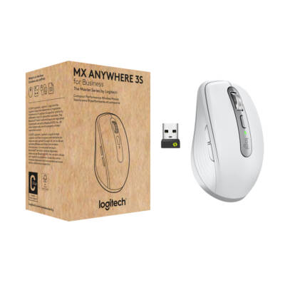 MX Anywhere 3S for Business ratón Oficina mano derecha RF Wireless + Bluetooth Laser 8000 DPI
