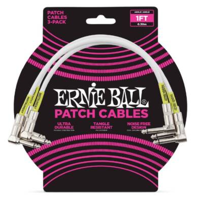 CABLE INTERLINK PVC JACK-JACK AA Blanco - 0,30m (PACK de 3)