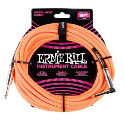 CABLE INSTRUMENTO TRENZADO JACK-JACK SA  4,57 m  - Neon / Orange