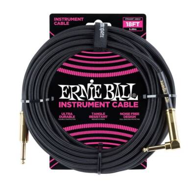 CABLE INSTRUMENTO TRENZADO JACK-JACK SA  4,57 m  - Neon / Amarillo