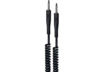 Cable de instrumento de 6 metros de largo. Diseño rizado, en espiral. 2 jacks rectos