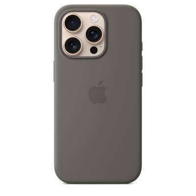 Funda de silicona con MagSafe para el iPhone 16 Pro - Gris piedra