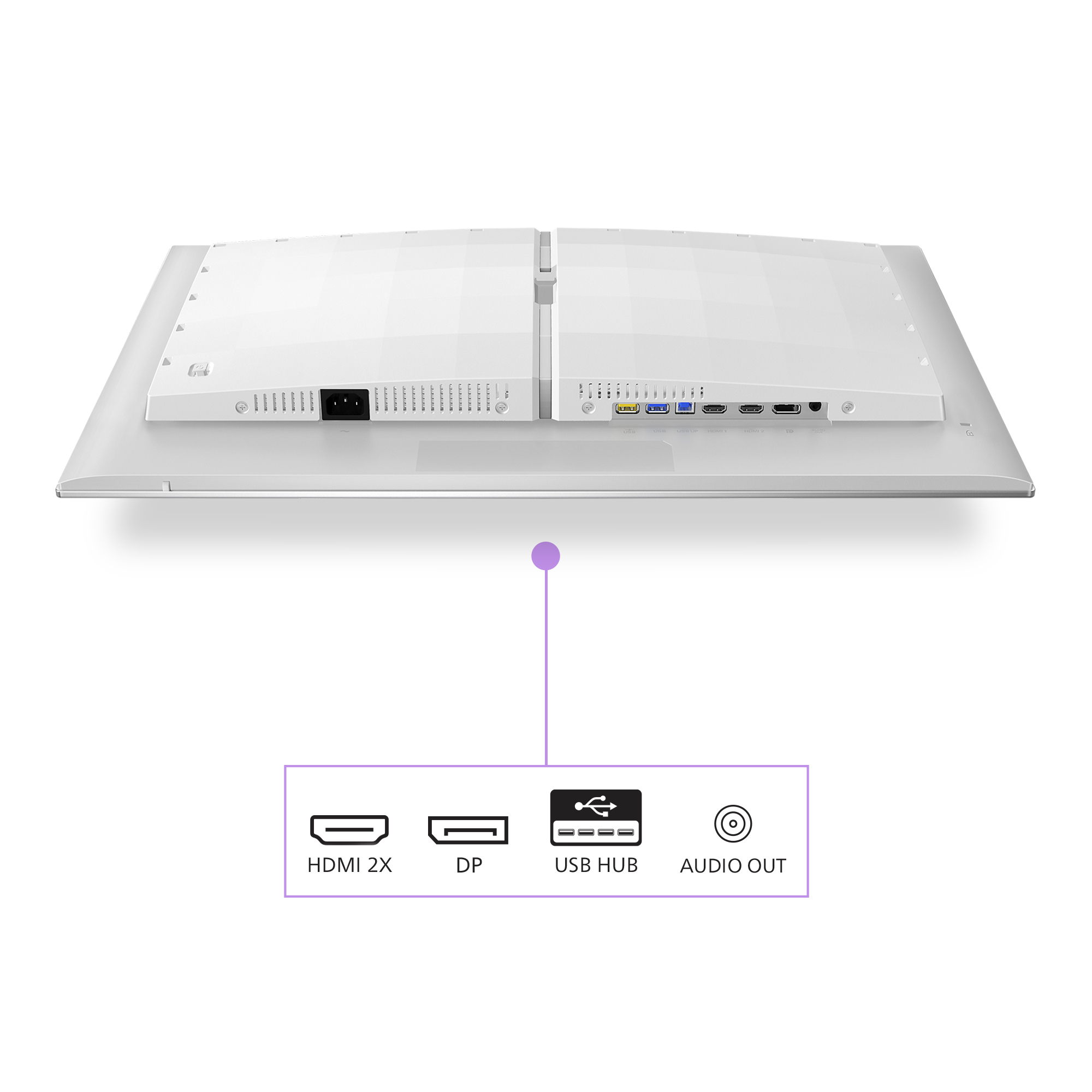 Evnia 8000 27M2N8500/00 pantalla para PC 67,3 cm (26.5") 2560 x 1440 Pixeles Quad HD QD-OLED Blanco - Imagen 4