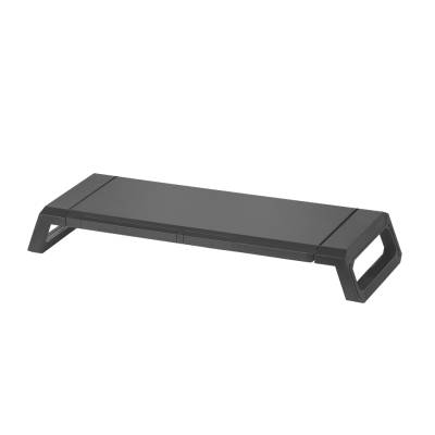 MGS-PRO, Soporte Ergonómico para Monitor, Soporte Profesional para Smartphone y Tablet, Ajustable 3 Tamaños, Cajón Multifunción, Negro