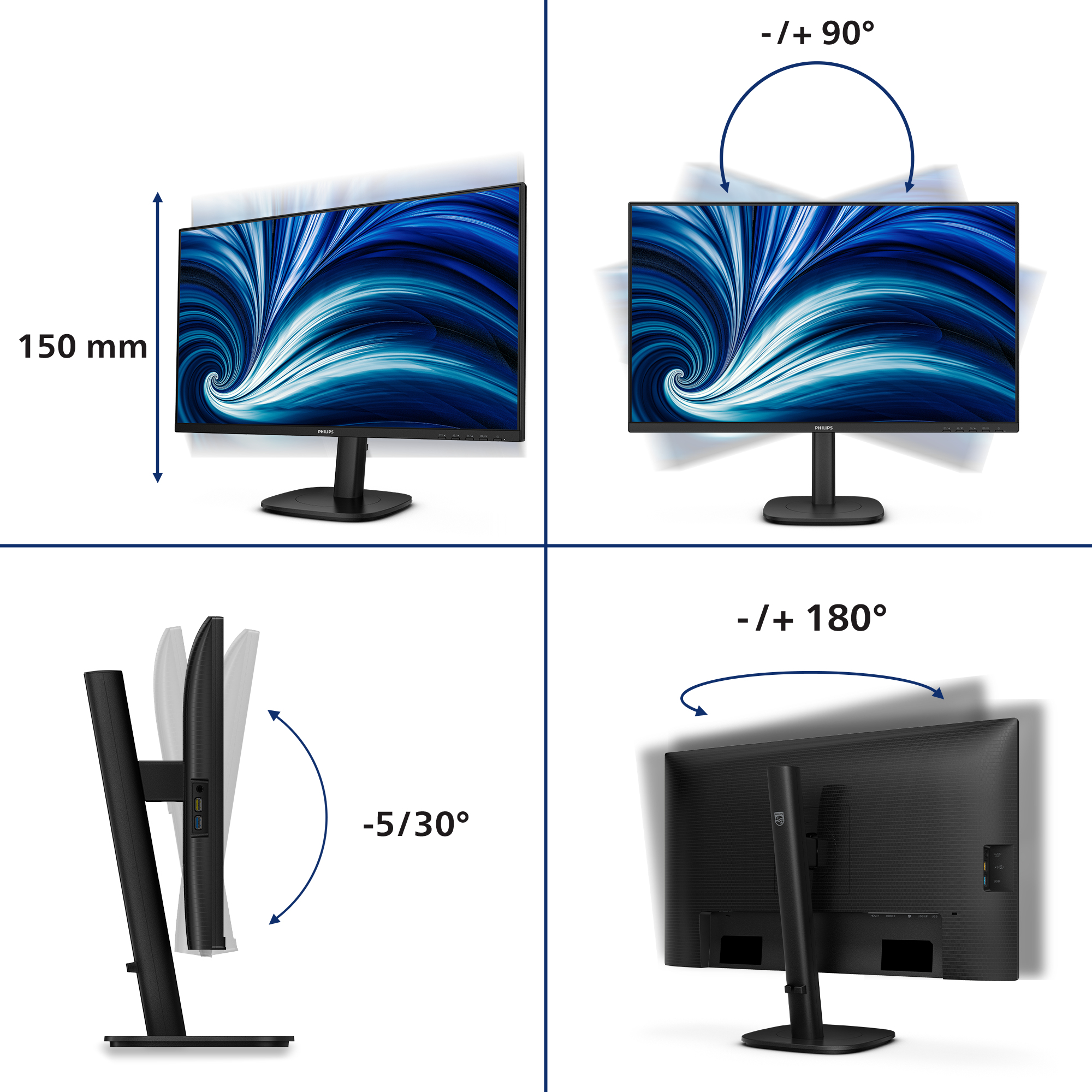 27B2N3500J/00 pantalla para PC 68,6 cm (27") 2560 x 1440 Pixeles 2K LCD Negro - Imagen 5