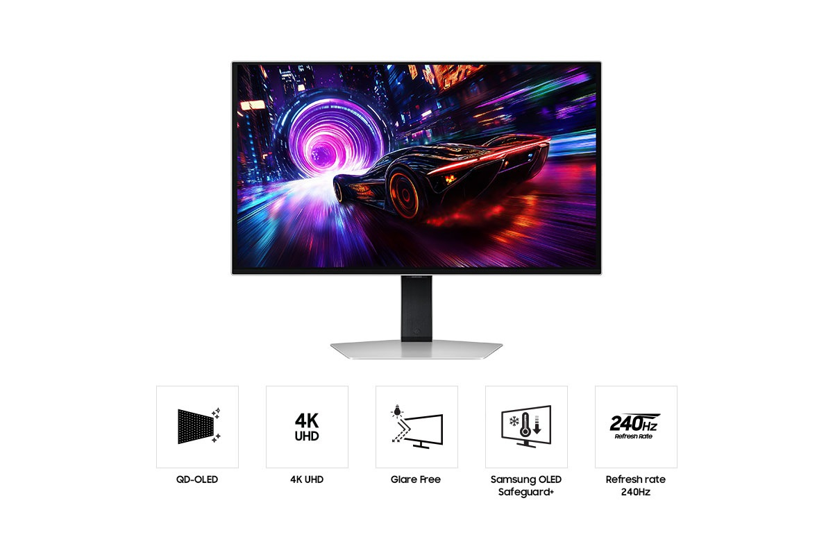 S32FG816SU pantalla para PC 81,3 cm (32") 3840 x 2160 Pixeles 4K Ultra HD OLED Plata - Imagen 4
