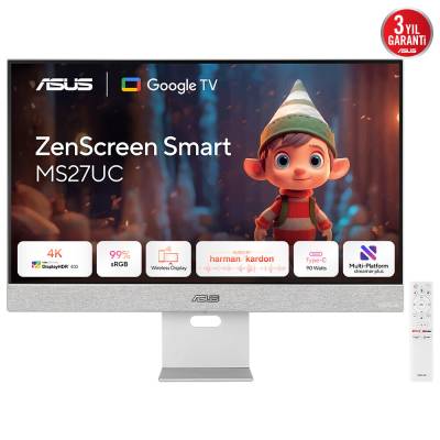 ZenScreen Smart Monitor MS27UC pantalla para PC 68,6 cm (27") 3840 x 2160 Pixeles 4K Ultra HD LCD Gris